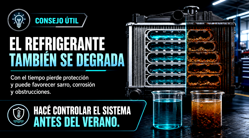 Consejo sobre refrigerante degradado